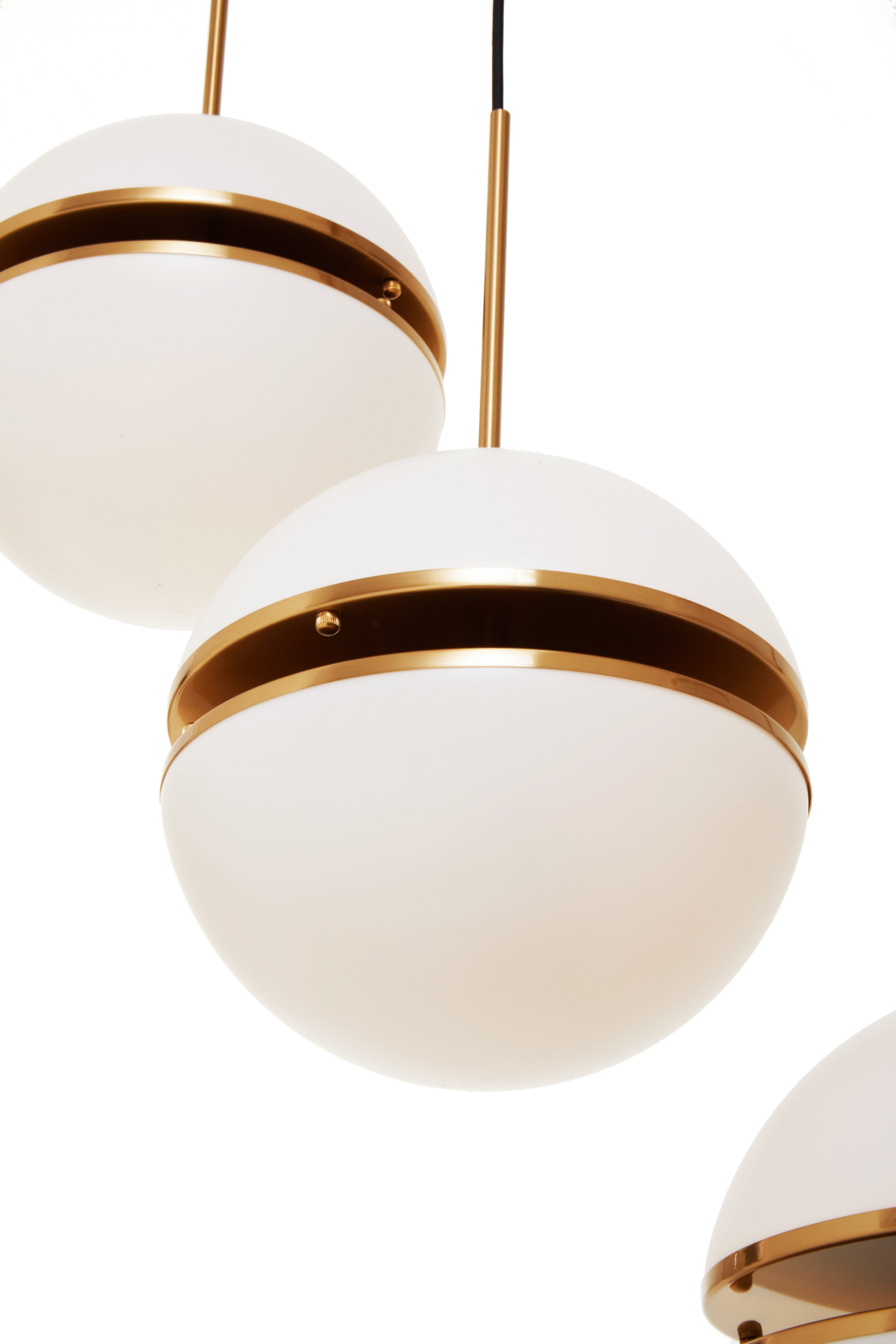 Abira Five Ball Brass Pendant Light